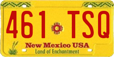 NM license plate 461TSQ