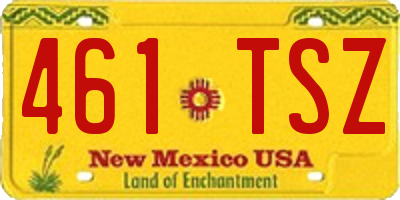 NM license plate 461TSZ