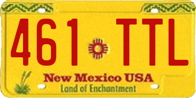 NM license plate 461TTL