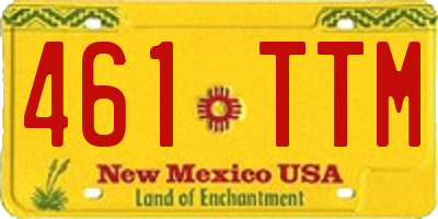 NM license plate 461TTM