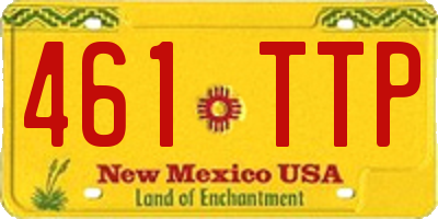 NM license plate 461TTP