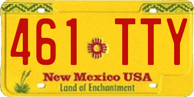 NM license plate 461TTY