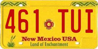 NM license plate 461TUI