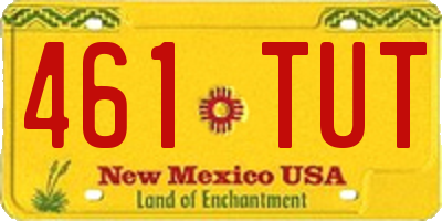NM license plate 461TUT