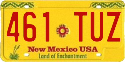 NM license plate 461TUZ