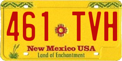 NM license plate 461TVH
