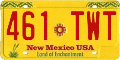 NM license plate 461TWT