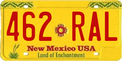 NM license plate 462RAL