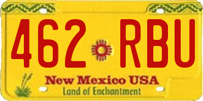NM license plate 462RBU