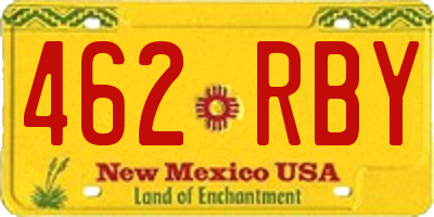 NM license plate 462RBY