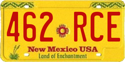 NM license plate 462RCE