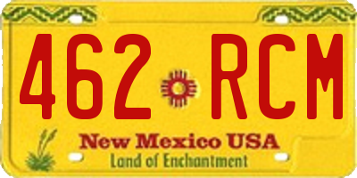 NM license plate 462RCM