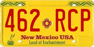 NM license plate 462RCP