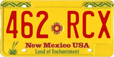 NM license plate 462RCX
