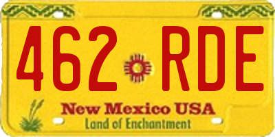 NM license plate 462RDE