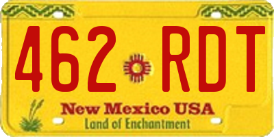 NM license plate 462RDT