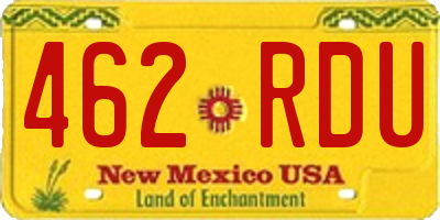 NM license plate 462RDU