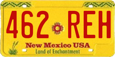 NM license plate 462REH