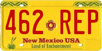 NM license plate 462REP