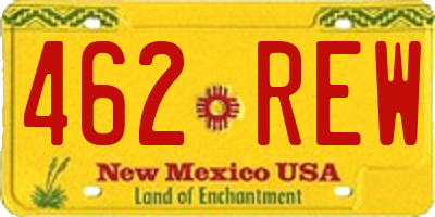 NM license plate 462REW