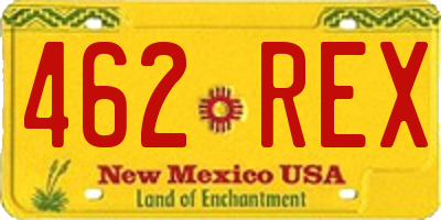 NM license plate 462REX