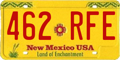 NM license plate 462RFE