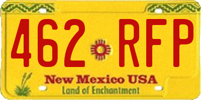 NM license plate 462RFP