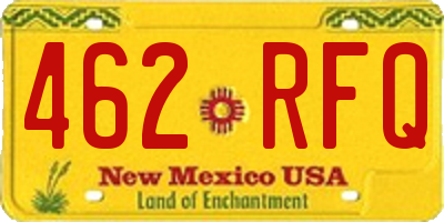 NM license plate 462RFQ