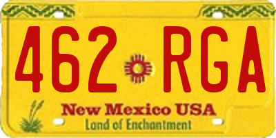 NM license plate 462RGA