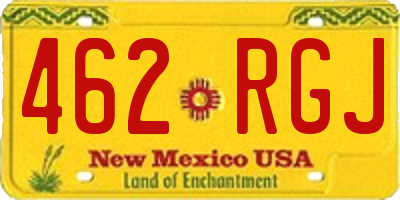 NM license plate 462RGJ