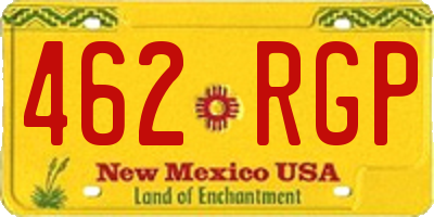 NM license plate 462RGP