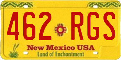NM license plate 462RGS