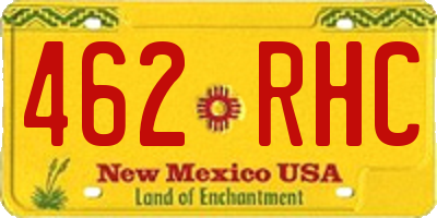 NM license plate 462RHC