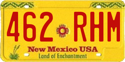 NM license plate 462RHM