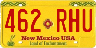 NM license plate 462RHU