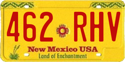 NM license plate 462RHV