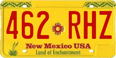NM license plate 462RHZ