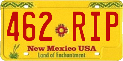 NM license plate 462RIP