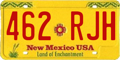 NM license plate 462RJH