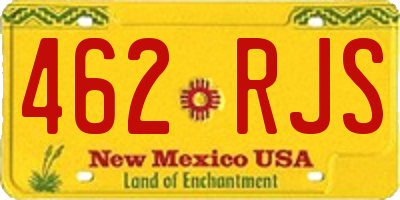 NM license plate 462RJS