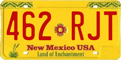NM license plate 462RJT