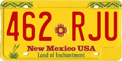 NM license plate 462RJU