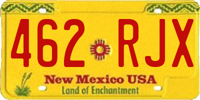 NM license plate 462RJX