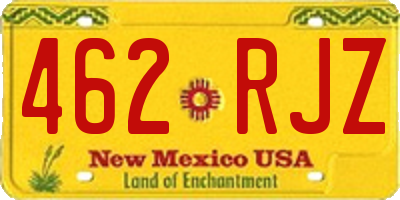 NM license plate 462RJZ