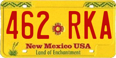 NM license plate 462RKA