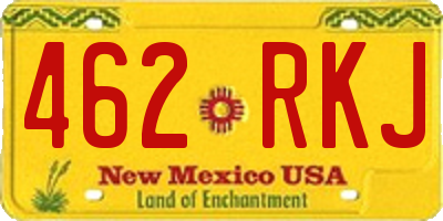 NM license plate 462RKJ