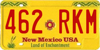 NM license plate 462RKM