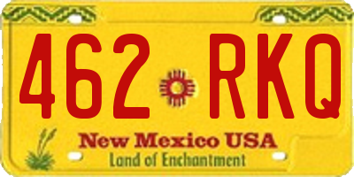 NM license plate 462RKQ