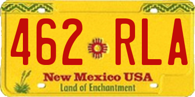 NM license plate 462RLA