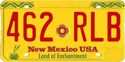 NM license plate 462RLB